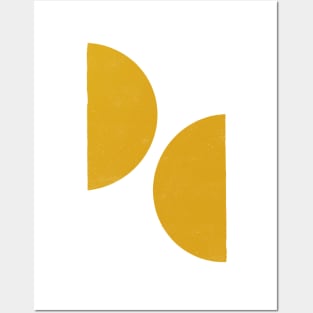 Half Moon Geometric in Mustard Posters and Art